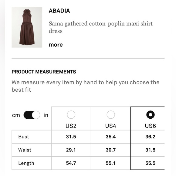 ABADIA Sama Gathered Cotton-Poplin Maxi Shirt Dress in Brown Size 4 Retail $850 - Picture 15 of 15